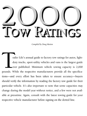 Guide to Towing 2000
